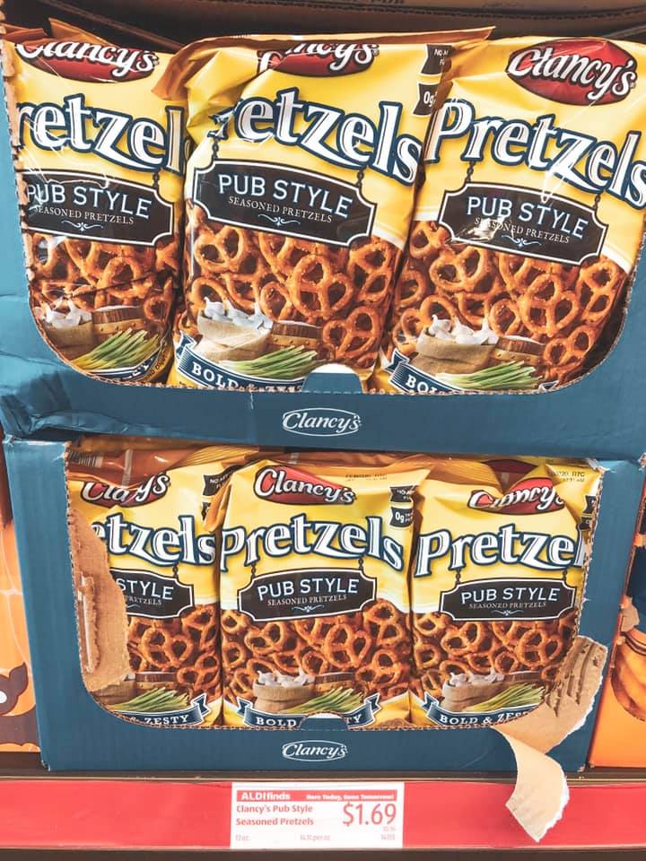 Clancy’s Pub Style Seasoned Pretzels from Aldi