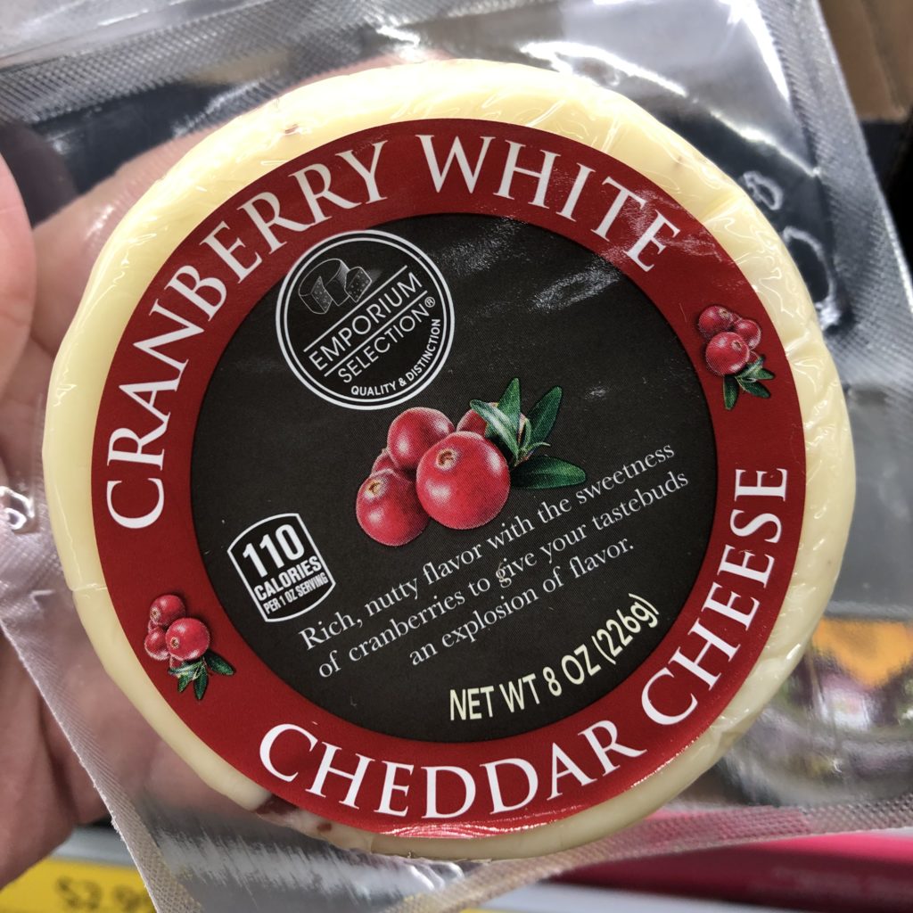 Aldi Cranberry White Cheddar Cheese
