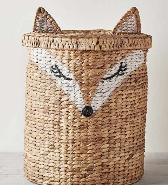 pottery barn fox basket