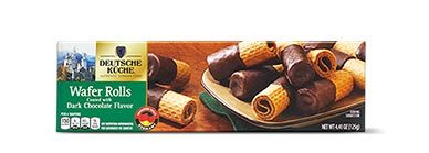 german week dark chocolate wafer rolls