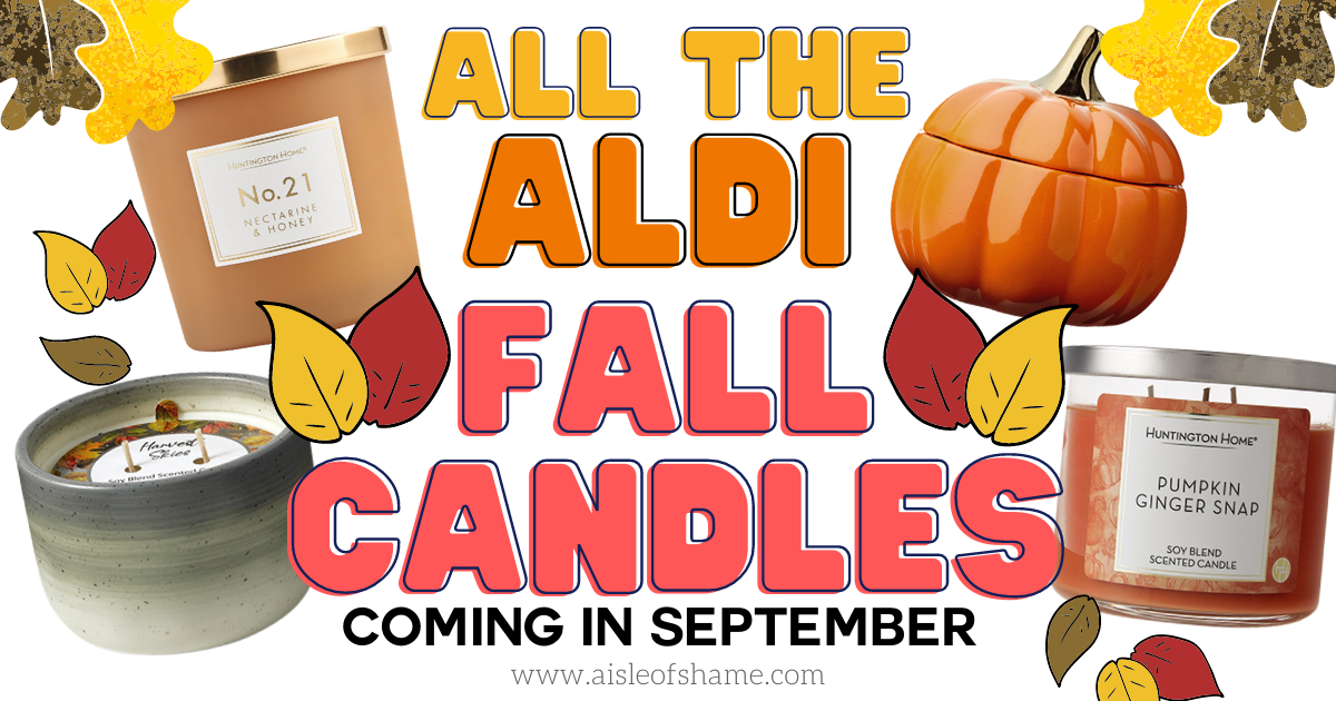 all the fall candles coming to Aldi in September
