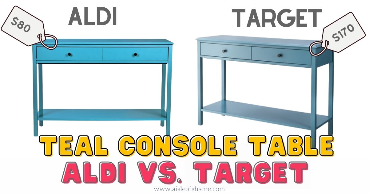 aldi teal table target dupe