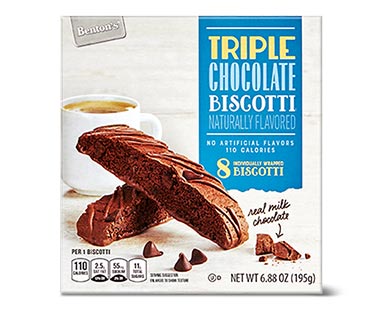 triple chocolate biscotti at aldi