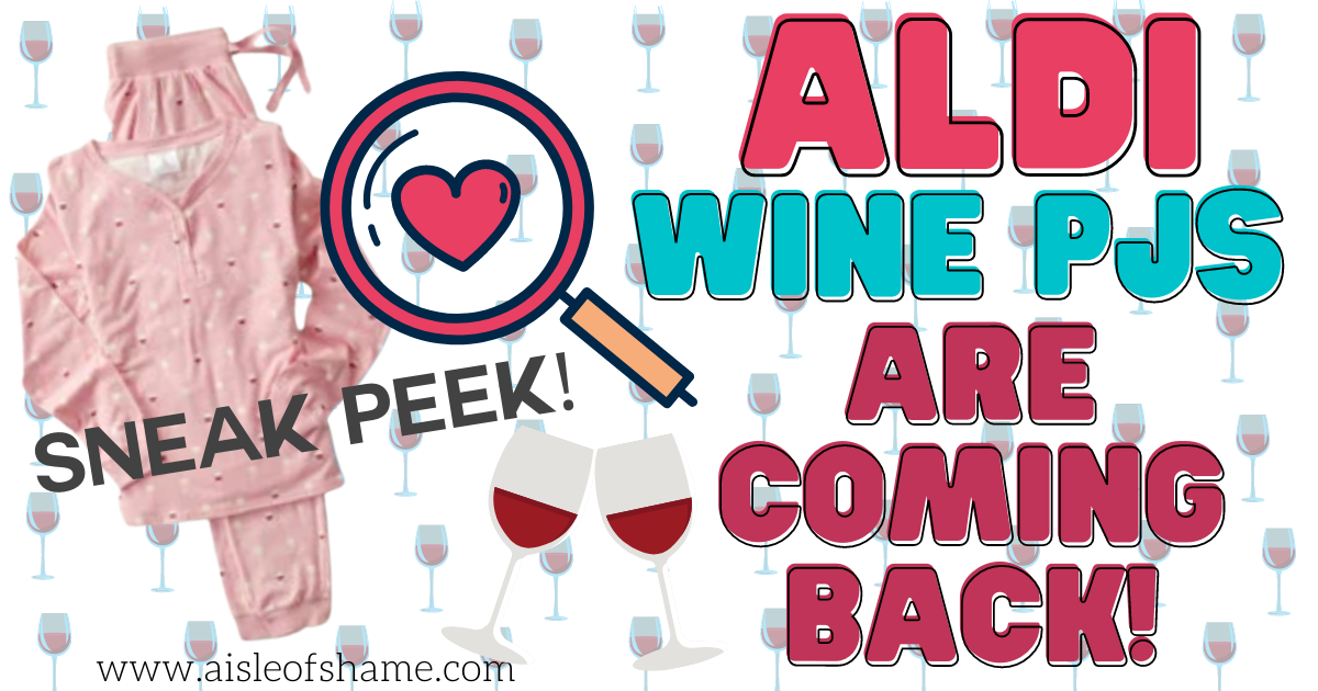 pink aldi wine pjs 2022