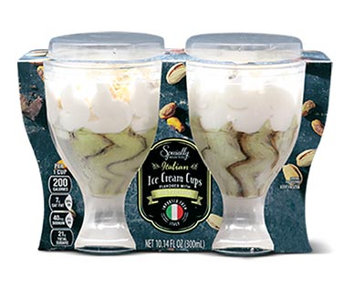 specially selected pistachio ice cream cups