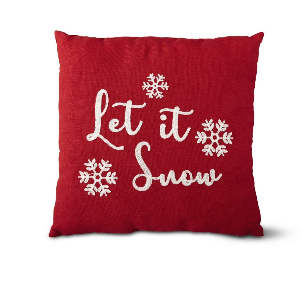 Merry Moments Holiday Decorative Pillow let it snow