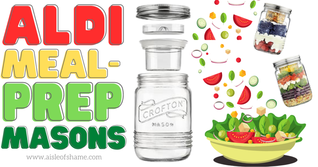 Crofton Prep & Go Glass Jar NEW Lunch Salad Dressing Container Meal Prep  Liter