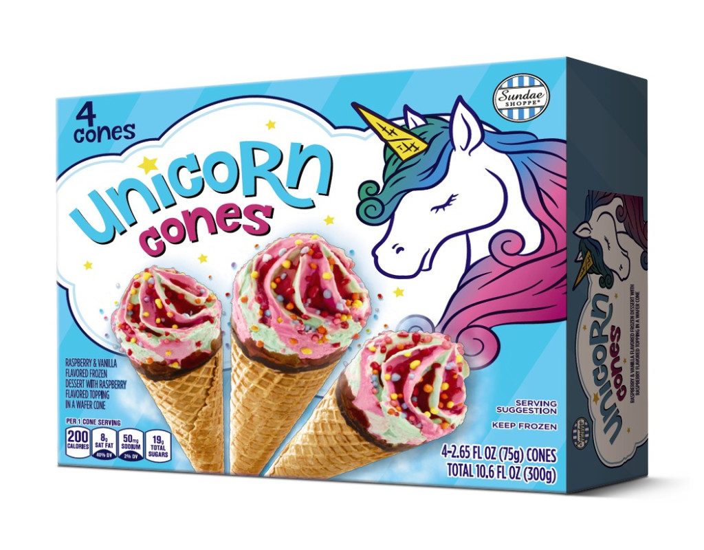 Aldi sundae shoppe ice cream cones unicorn