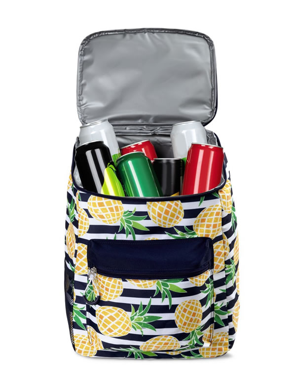 aldi pineapple print backpack cooler