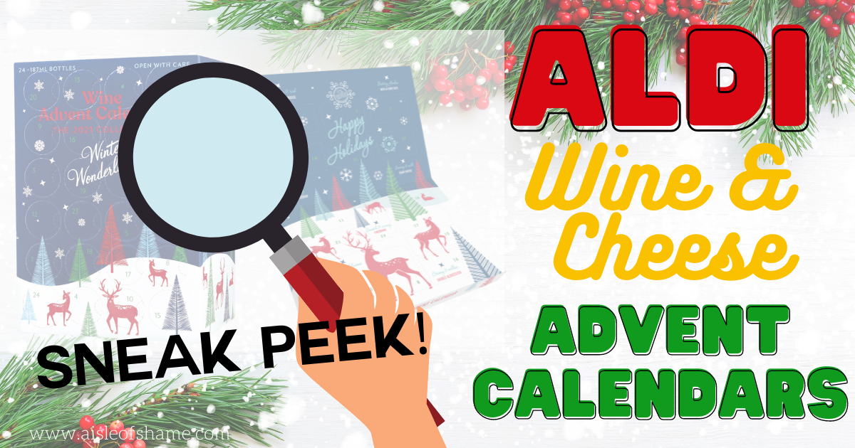 aldi wine and cheese advent calendar sneak peek