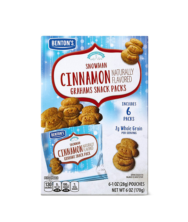 Benton’s Snowman Graham Snack Packs cinnamon