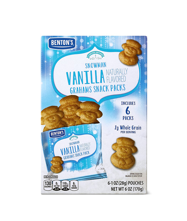 Benton’s Snowman Graham Snack Packs vanilla