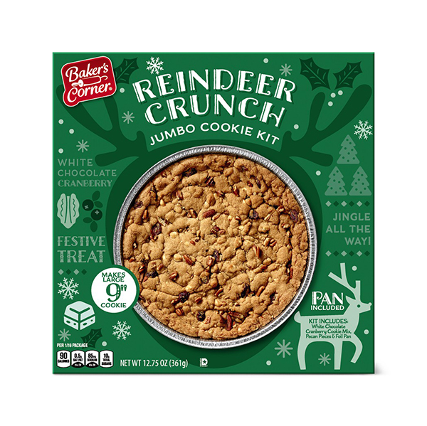 Baker’s Corner Christmas Jumbo Cookie Kit reindeer crunch