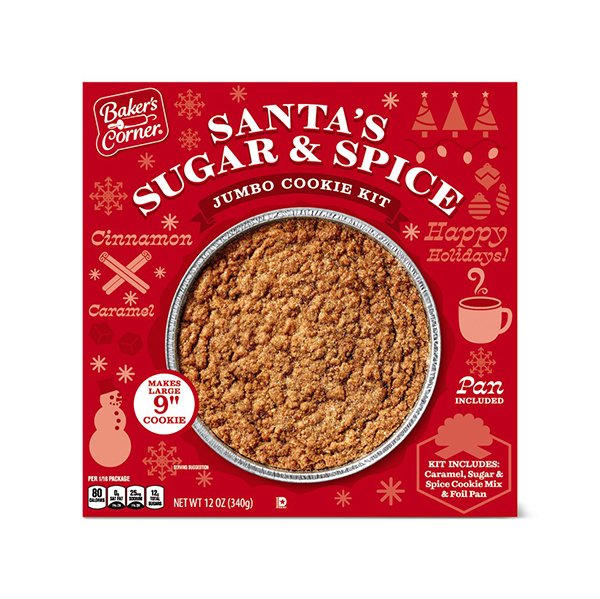 Baker’s Corner Christmas Jumbo Cookie Kit sugar and spice