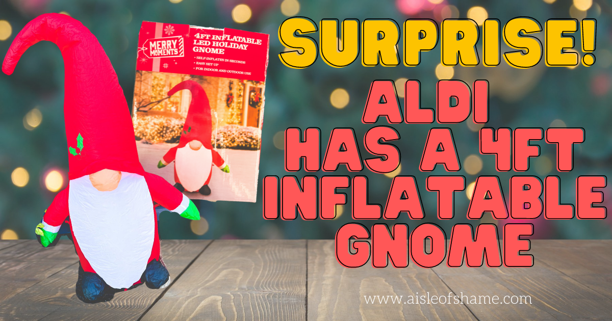 aldi holiday inflatable gnome