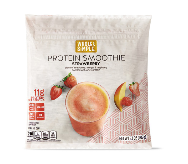 Whole & Simple Boosted Blends Protein Smoothie strawberry