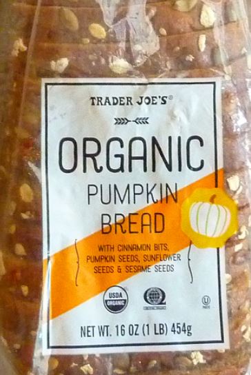 Trader Joes Pumpin bread Organic