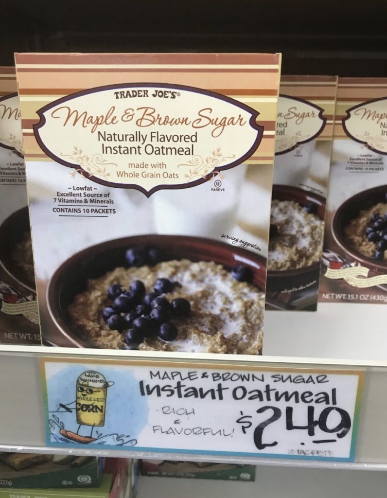 Trader Joe’s Maple & Brown Sugar Instant Oatmeal