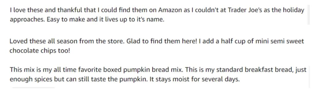 Trader Joe’s Pumpkin Bread & Muffin Mix Review 1
