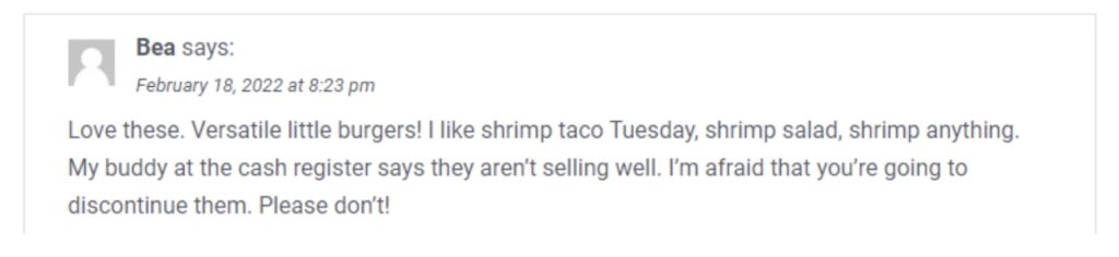 Trader Joe’s Shrimp Burger Review 1