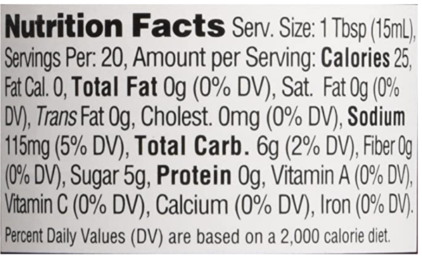 Trader Joes Sweet Chili Nutrition facts