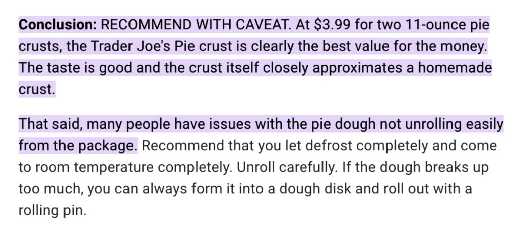 Trader Joe’s Pie Crust Review 1
