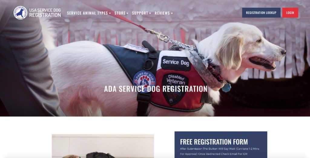 Target Allow dogs ADA website