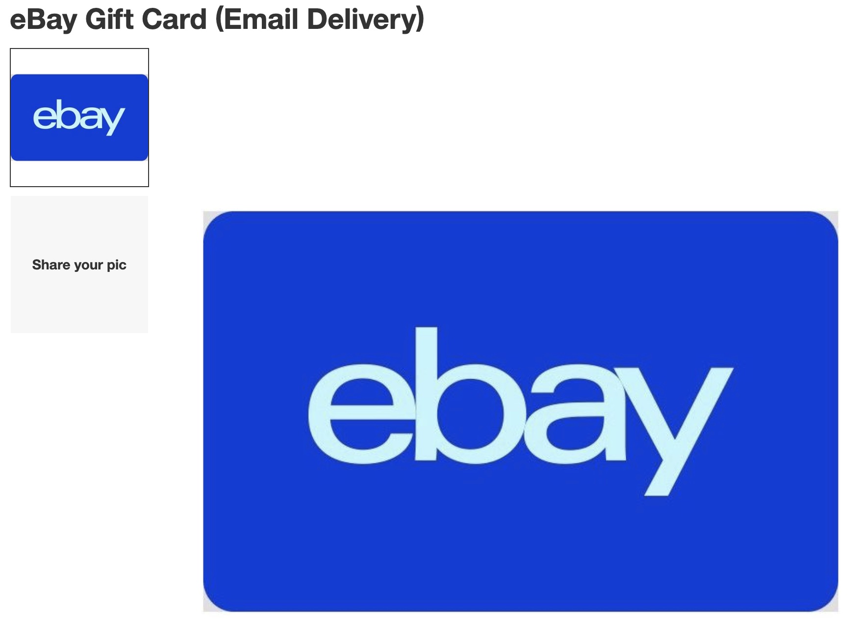 Do Walmart Sell Ebay Gift Cards?