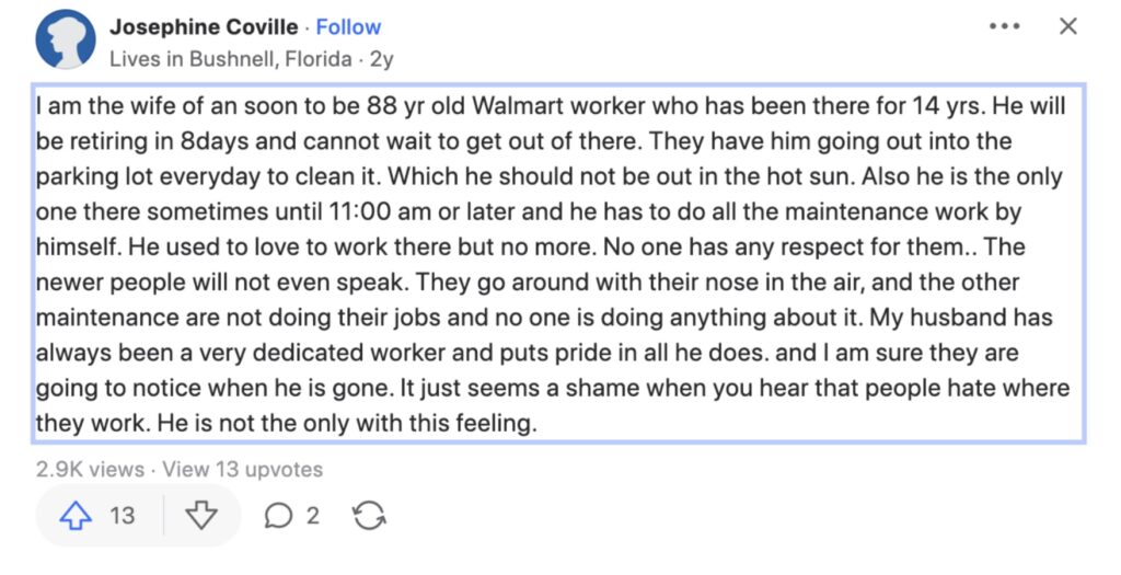 Walmart Customer Review