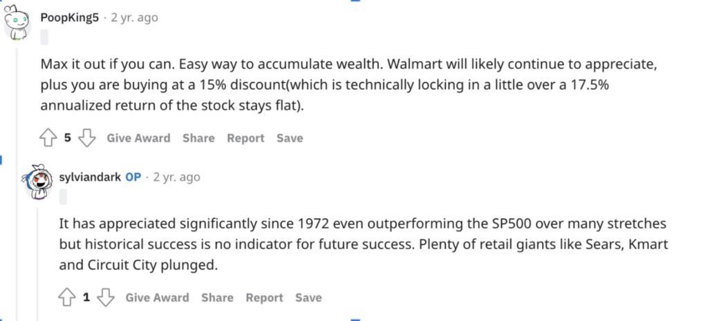 Walmart Stock purchase plan review