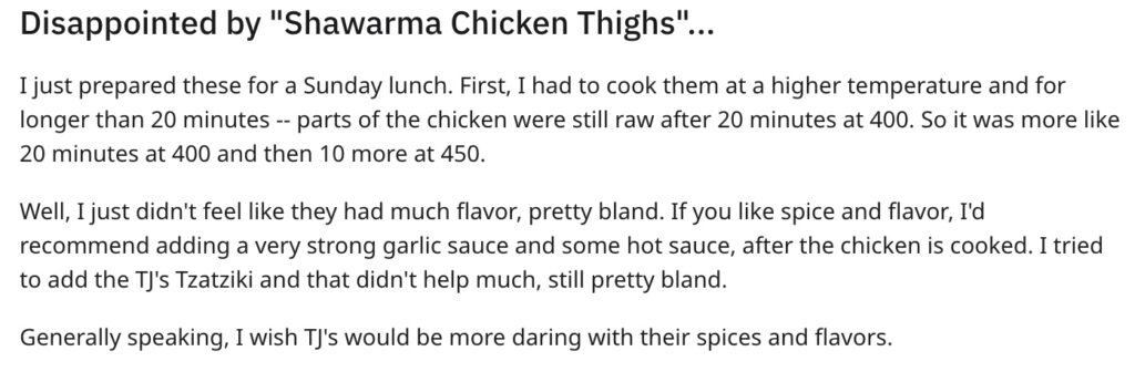 Trader Joe's Chicken Shawarma Review 4