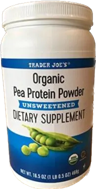 Trader Joe’s Unsweetened Organic Pea Protein Powder