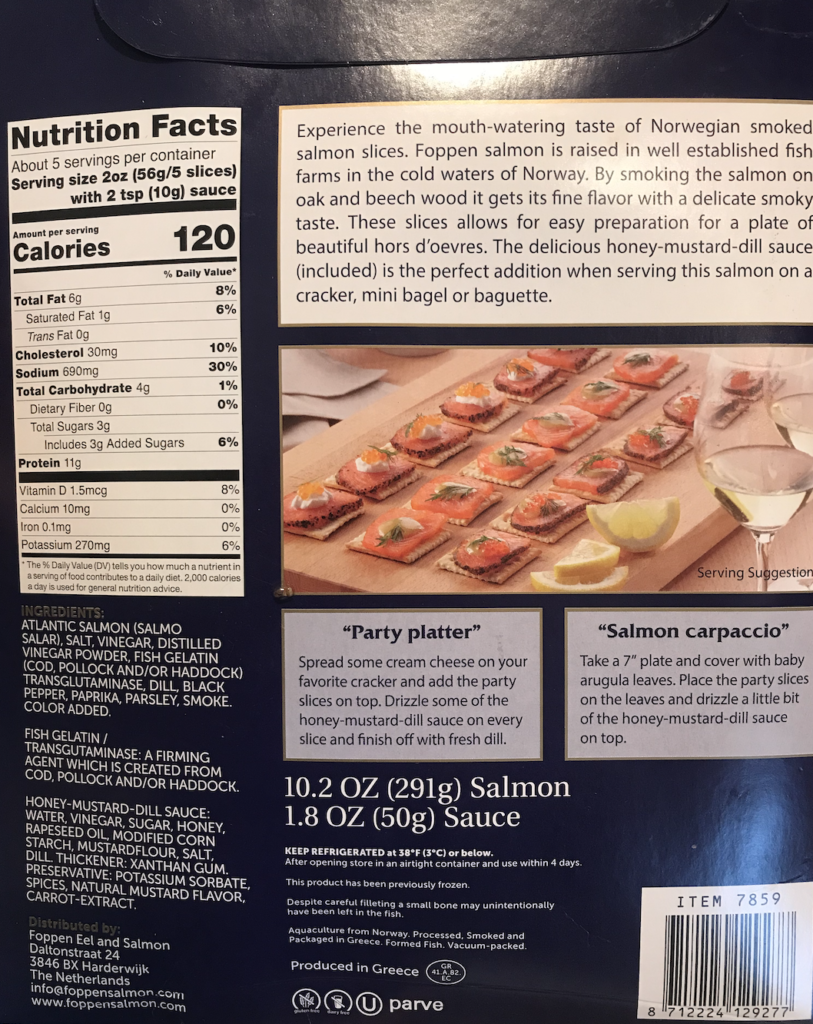 Costco Smoked Salmon Nutrition