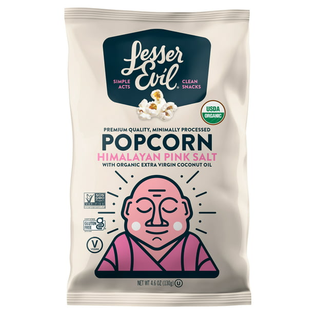 LesserEvil Organic Popcorn, Himalayan Pink Salt