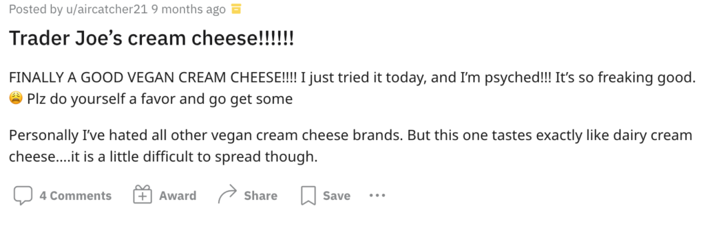 Trader Joe's Cream Cheese Review 1