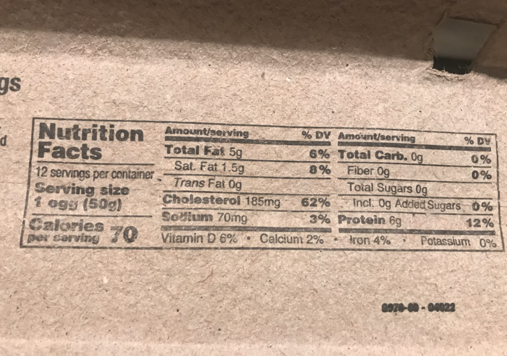Trader Joes Eggs Nutrition Facts
