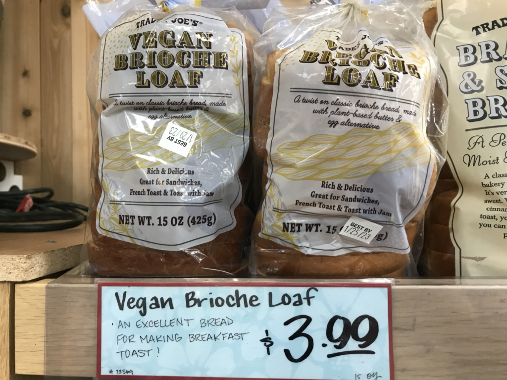 Vegan Trader Joe's Brioche Bread