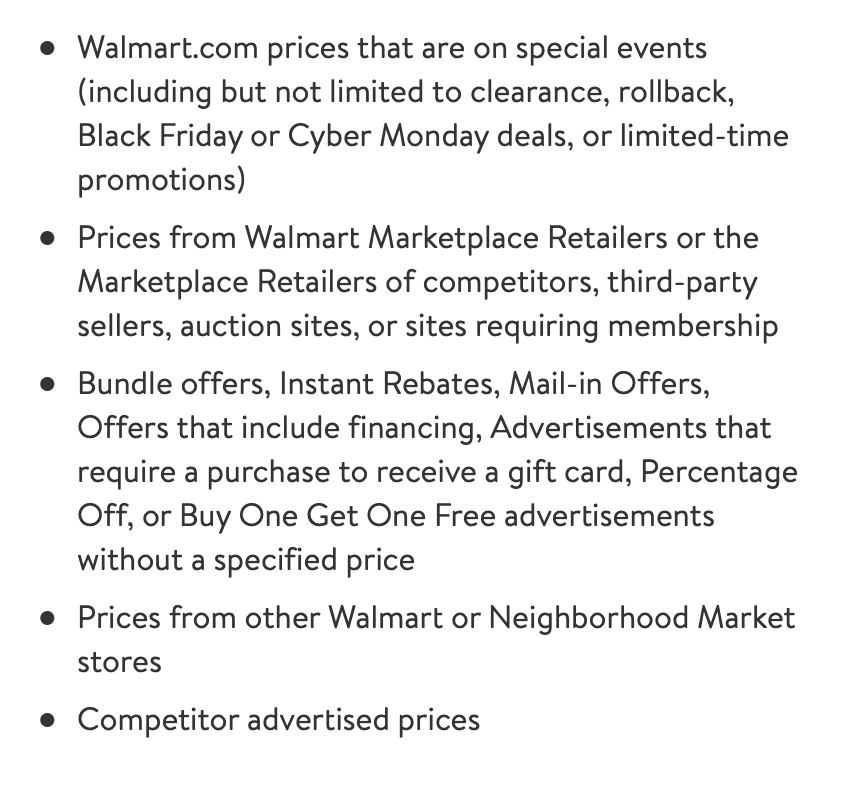 Walmart Price Match Policy 3