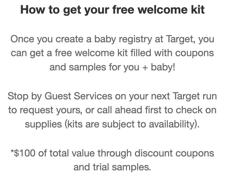How to get your free welcome kit target