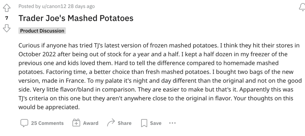 Trader Joe’s Mashed Potatoes Review 3