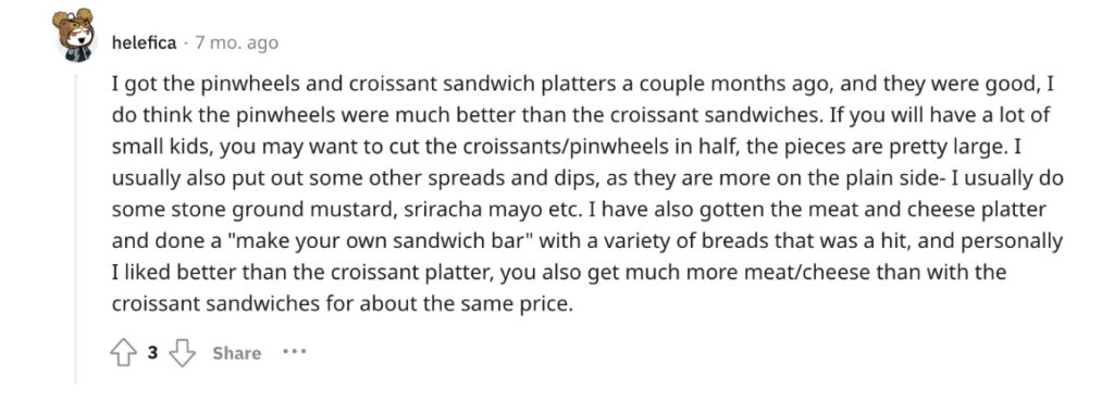 costco catering review