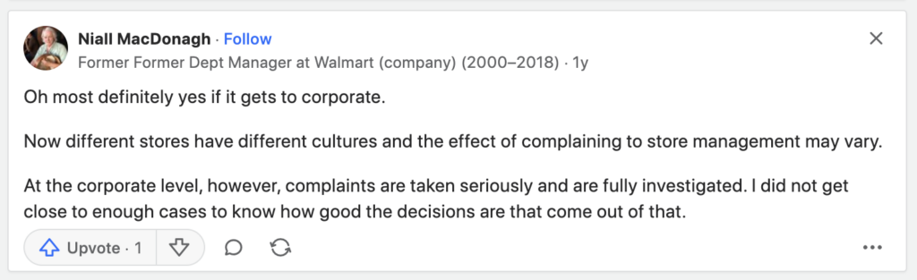 Complaint To Walmart Review