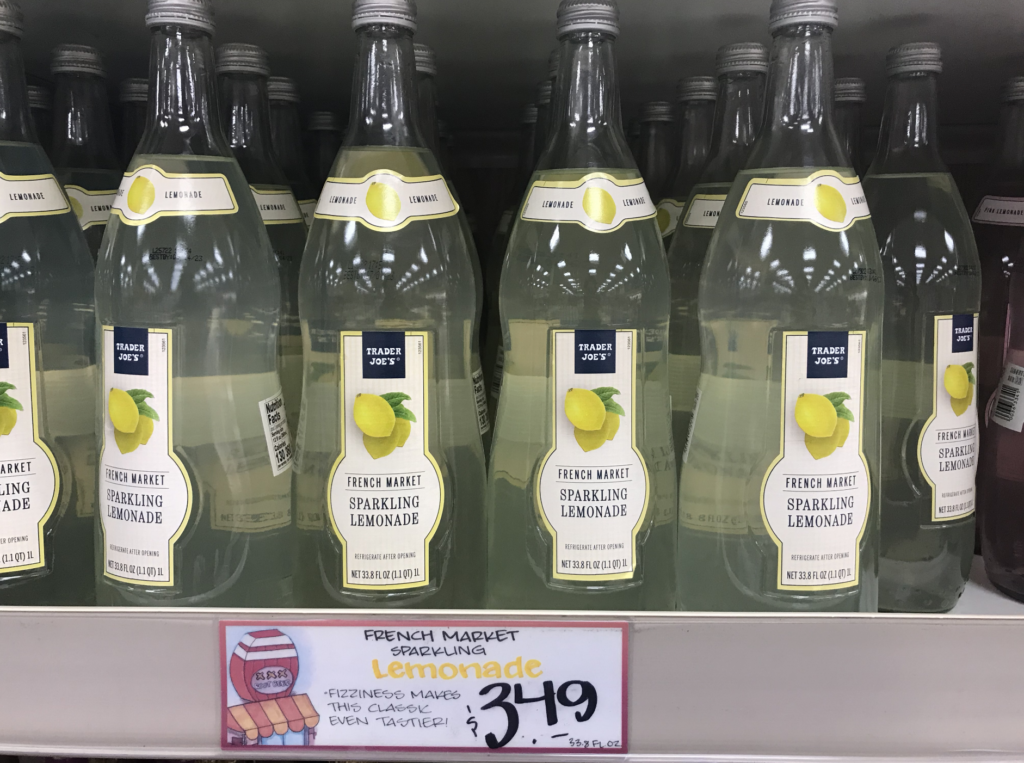 Trader Joe’s Sparkling Lemonade price in store