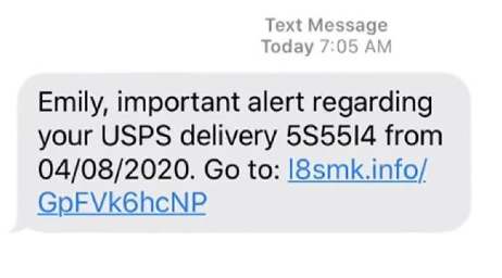 USPS Text Message Alert