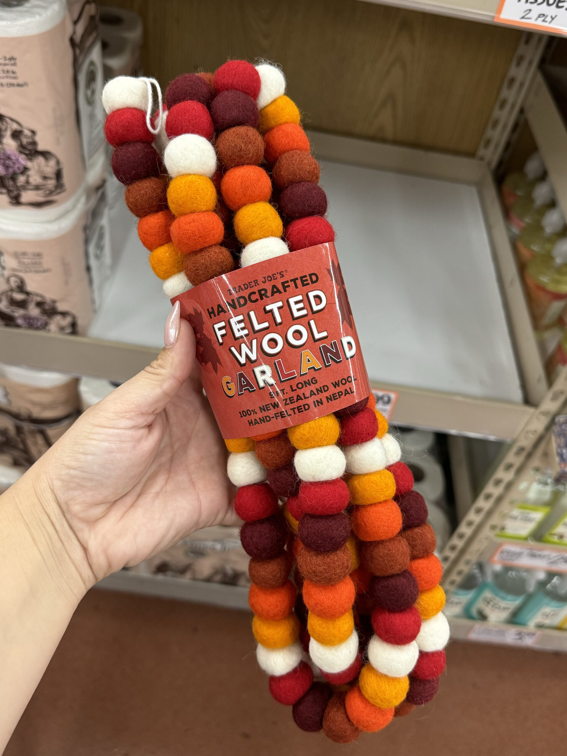 Trader Joes Felted Wool Garlandnull