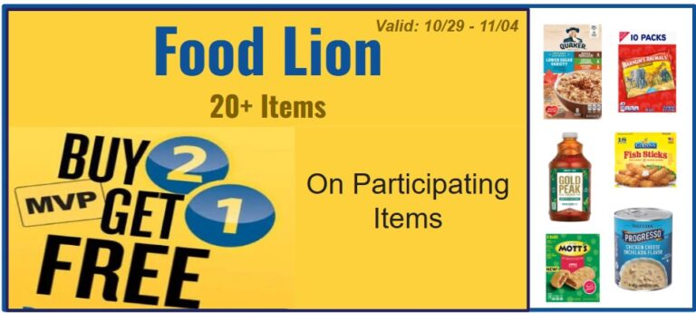 Food Lion Buy 2 Get 1 (10/29 – 11/04)