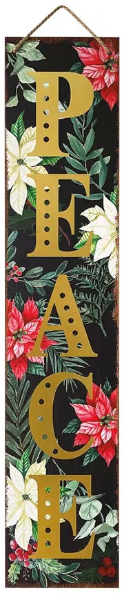 Merry Moments Holiday Reversible Porch Sign - Christmas/Peace