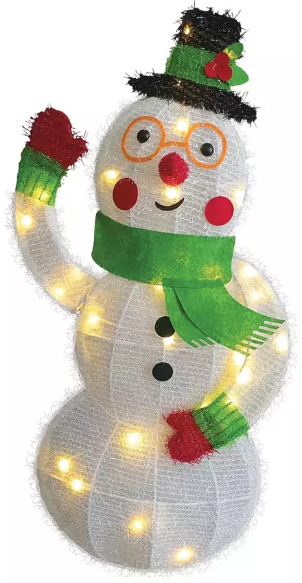 Merry Moments Christmas Tinsel Character - Snowman