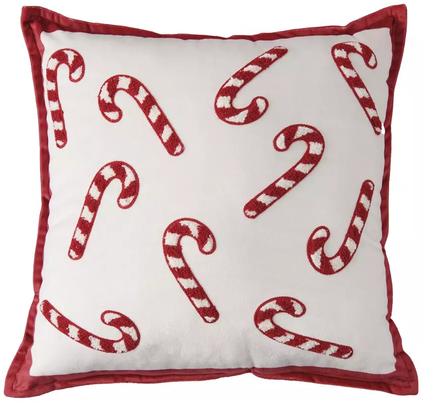 Merry Moments Holiday Decorative Pillow - Candy Canes