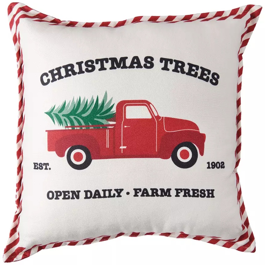 Merry Moments Holiday Decorative Pillow - Red Truck